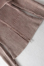 Double Take Ribbed Off-Shoulder Zip Up Long Sleeve Cardigan Woman Outerwear