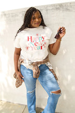 Simply Love Full Size HAPPY NEW YEAR Short Sleeve T-Shirt White