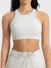 Millennia Wide Strap Cropped Sport Tank White