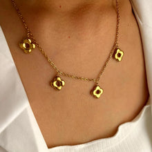 18K Gold-Plated Stainless Steel Flower Necklace Gold One Size