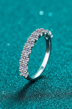 1 Carat Moissanite Half-Eternity Ring Silver