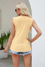 Contrast V-Neck Eyelet Tank Tanks & Camis