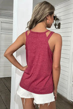 Perfee Cutout Round Neck Sleeveless Top Tanks & Camis