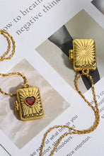 Heart Zircon Box Pendant Copper Necklace Necklaces