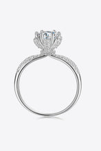 1 Carat Moissanite 6-Prong Ring Silver