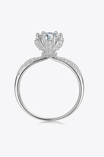 1 Carat Moissanite 6-Prong Ring Silver Rings