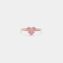 MOM Heart Shape 925 Sterling Silver Engraved Ring Rose Gold