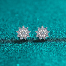 925 Sterling Silver Moissanite Zircon Stud Earrings Silver One Size
