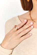 Adored Pearl Stainless Steel Open Ring Rings