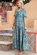 Paisley Print Flounce Sleeve Maxi Dress Woman Maxi Dress