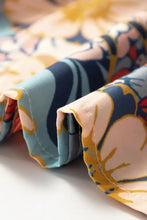 Printed Notched Flounce Sleeve Mini Dress Casual Dresses