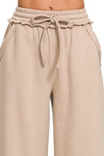 Zenana Fleece Exposed Seam Wide Leg Sweatpants