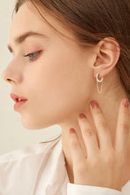 Moissanite 925 Sterling Silver Huggie Earrings with Chain Earrings