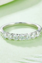 Moissanite Platinum-Plated Half-Eternity Ring Rings
