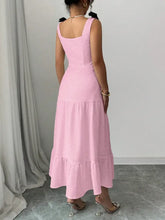 Square Neck Wide Strap Dress Casual Dresses
