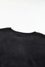 Plus Size Heart Ribbed Round Neck Sweatshirt Woman Sweatshirts