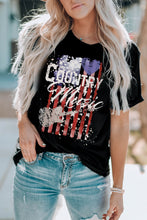 COUNTRY MUSIC Graphic Tee Shirt Black