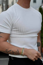 Men's Plus Size Round Neck Short Sleeve T-Shirt White