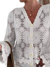Lace V-Neck Button-Up Cardigan