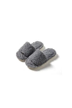 Open Toe Flats Slippers Dark Gray Woman Slippers
