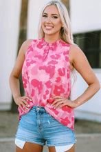 Printed Frill Trim Tank Tanks & Camis