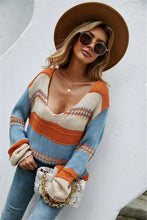 Angel Wings Color Block Scoop Neck Sweater Sweater Pullovers