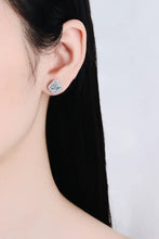 925 Sterling Silver Inlaid 2 Carat Moissanite Square Stud Earrings Earrings