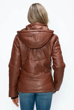How Dare U Pocketed Zip Up Puffer Jacket with Removable Hood Woman Outerwear