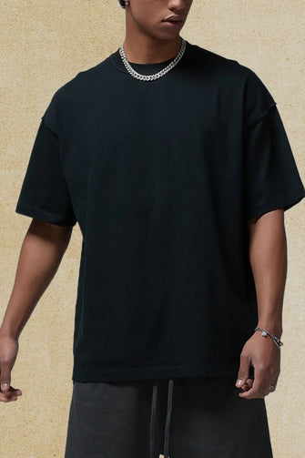 Men's Round Neck Half Sleeve T-Shirt Black