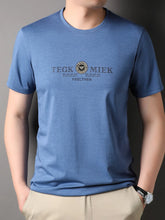 Men's Plus Size Crew Neck Short Sleeve T-Shirt Dusty Blue