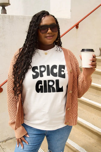 Simply Love Full Size SPICE GIRL Short Sleeve T-Shirt White