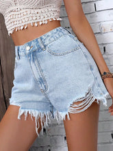Raw Hem Denim Shorts