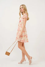 And The Why Square Neck Tiered Floral Fishnet Dress Casual Dresses