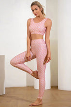 Printed Sports Bra and High-Waisted Leggings Set Woman Activewear