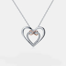 Heart Shape Inlaid Zircon 925 Sterling Silver Necklace Silver One Size