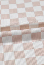 Ribbed Texture Checkered Print Tank and Pants Set Woman Loungewear Sets