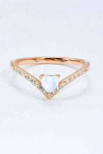 Moonstone Heart-Shaped Ring Moonstone Rings