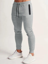 Men's Full Size Drawstring Pants with Pockets Plus Size Gray