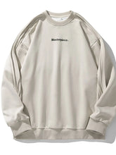 Men's Letter Round Neck Long Sleeve Sweatshirt