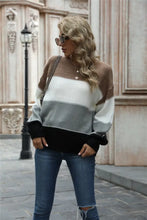 Angel Wings Color Block Round Neck Sweater Sweater Pullovers