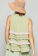 POL Ruffled Open Front Sleeveless Cardigan Woman Outerwear