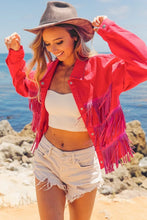 BiBi Rhinestone Fringe with Studed Collar Jacket