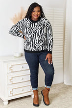 Heimish Full Size Zebra Print Sweater Sweater Pullovers