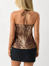 Leopard Halter Neck Cami Tanks & Camis