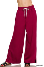 Zenana Scuba Drawstring Pants CABERNET