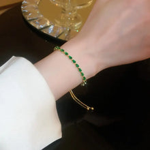 Alloy Zircon Bracelet Dark Green One Size Bracelets
