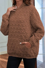 Quilted Long Sleeve Hoodie with Pocket Woman Sweatshirts