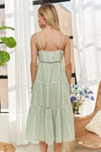 ADORA Gingham Detail Washed Dress Casual Dresses