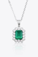 1.5 Carat Lab-Grown Emerald Pendant 925 Sterling Silver Necklace Green One Size