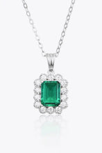 1.5 Carat Lab-Grown Emerald Pendant 925 Sterling Silver Necklace Green One Size Necklaces